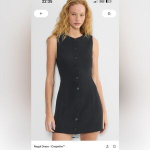 SOLD Aritzia babaton black regal crepette dress size 8 blazer vest